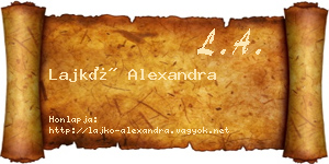 Lajkó Alexandra névjegykártya