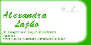 alexandra lajko business card